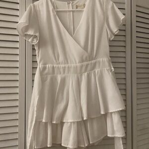 Altar'd State White Layered Dress